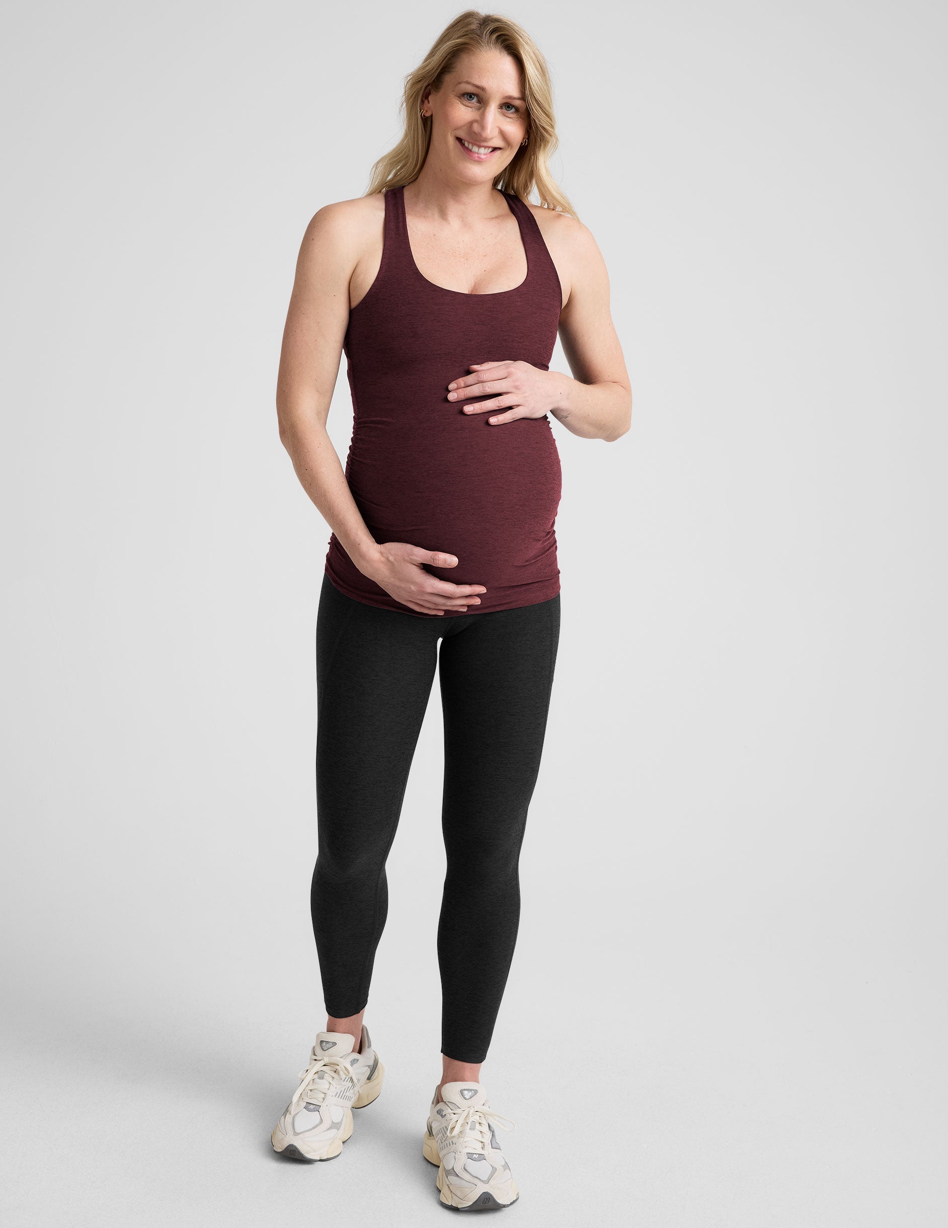 red maternity racerback tank top.