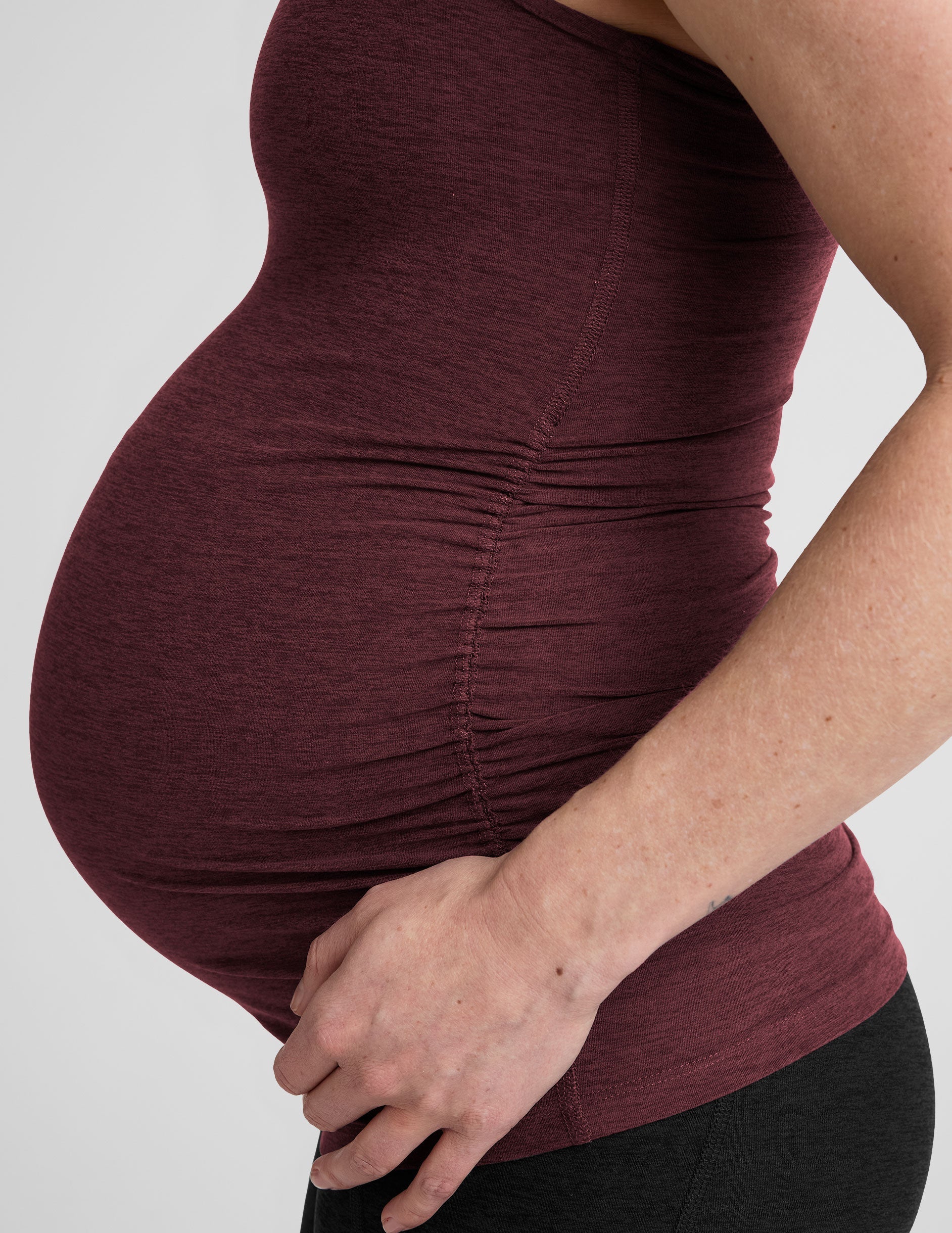 red maternity racerback tank top.