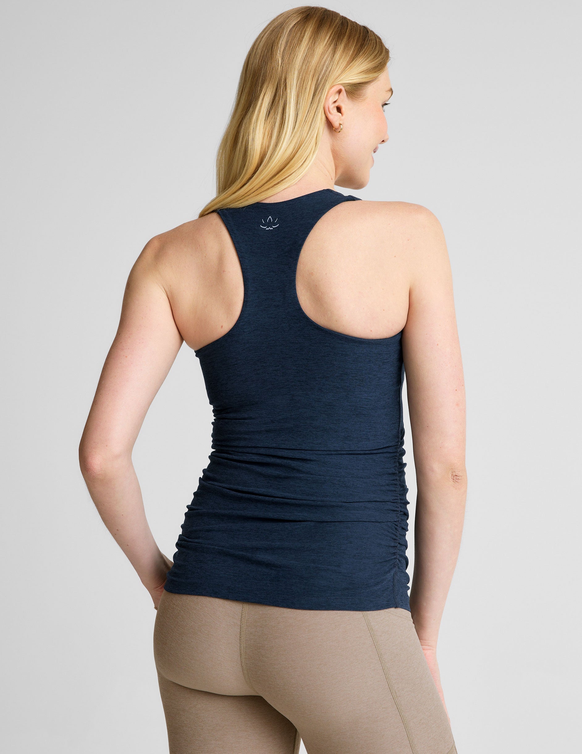 blue maternity tank top