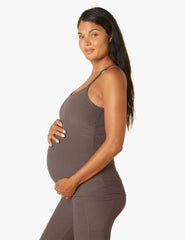 brown maternity tank top