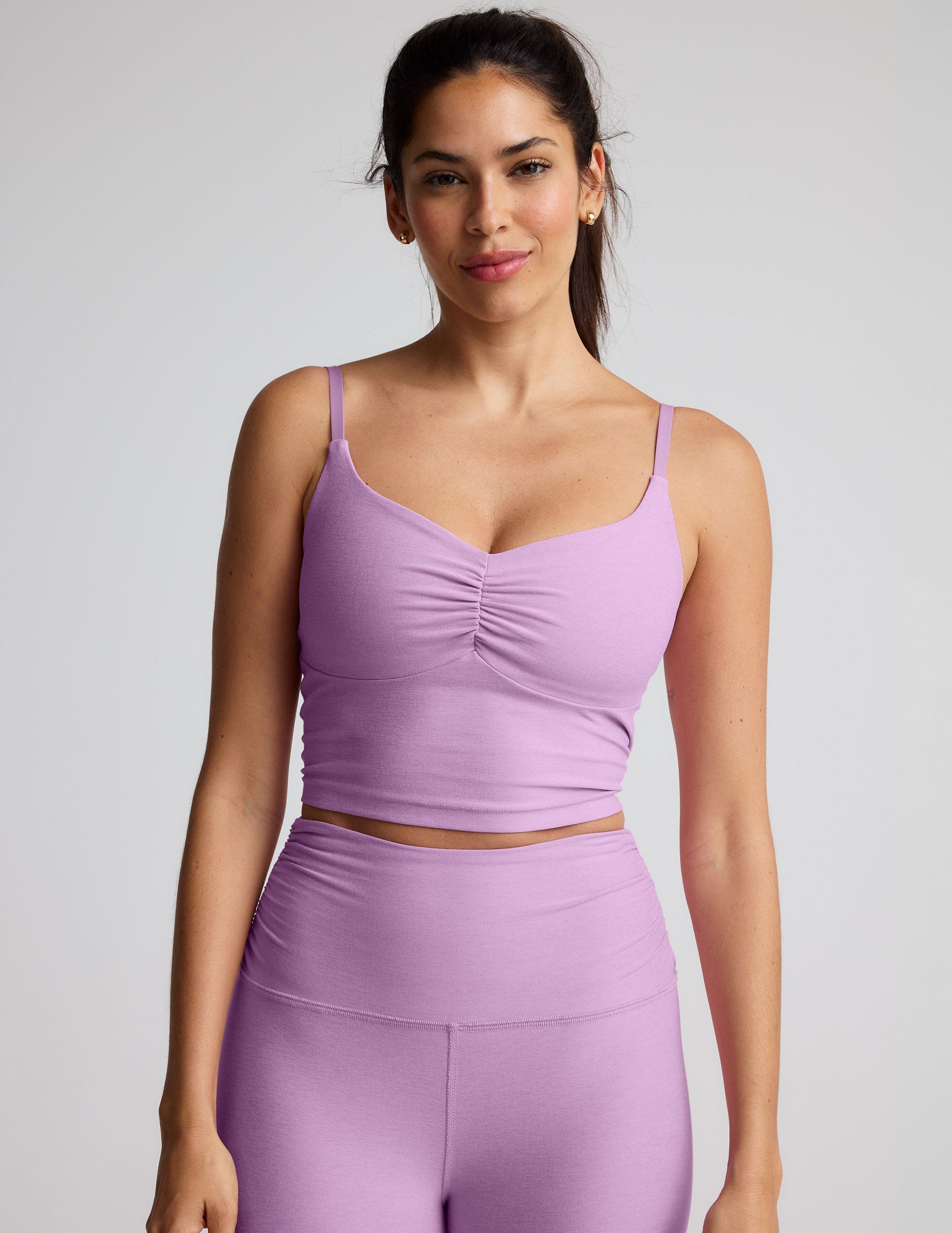 purple crop tank