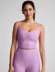 purple crop tank