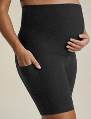 black maternity biker short