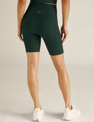 green 7" pocket biker shorts. 