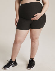 black maternity biker short
