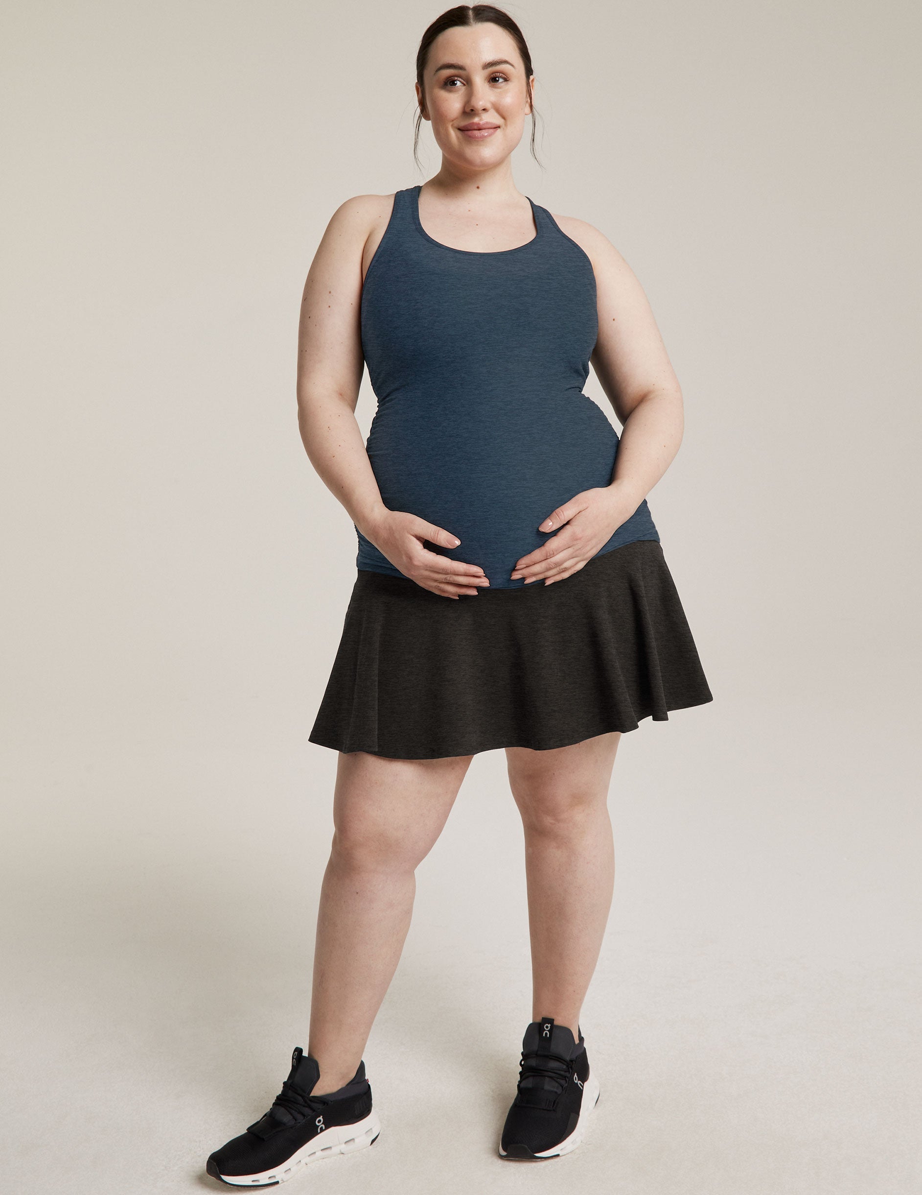 black maternity mini skirt