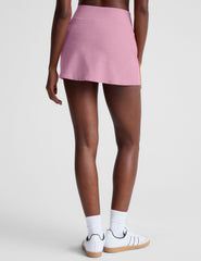 pink skort with slit at side