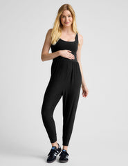 black maternity jumpsuit