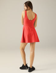 pink flare mini dress