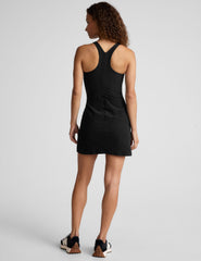 black high neck racerback dress