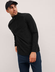 black men's quarter zip pullover.