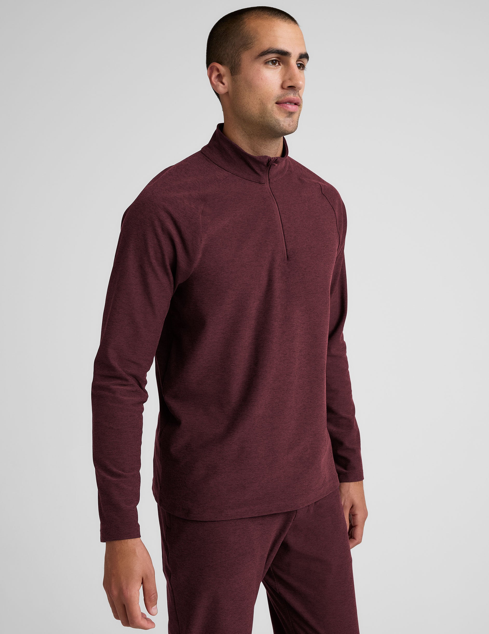 red men's quarter zip pullover.