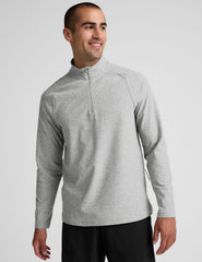 gray men's quarter zip pullover.