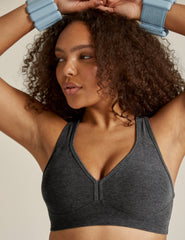 charcoal padded sports bra.
