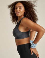 charcoal padded sports bra.