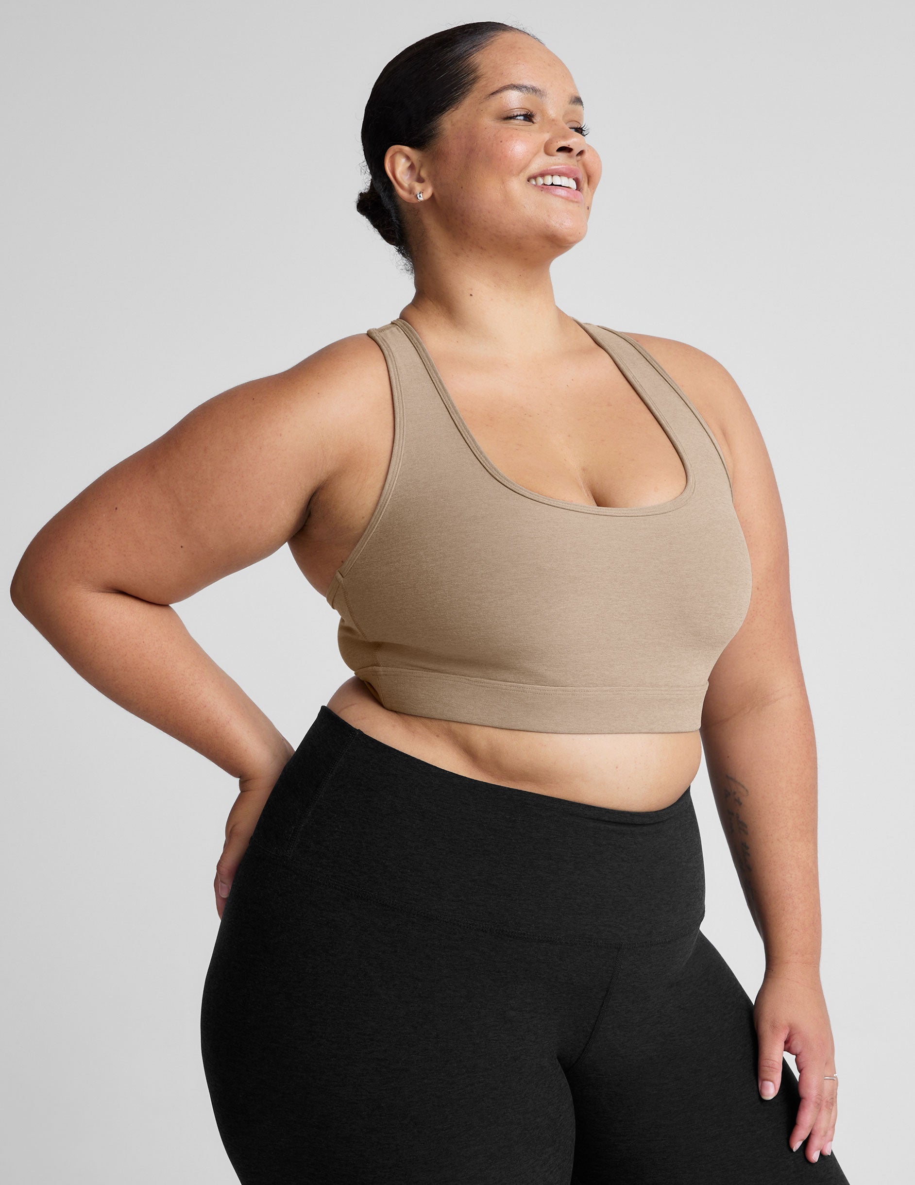 brown plus size sports bra.