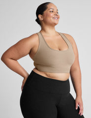 brown plus size sports bra.