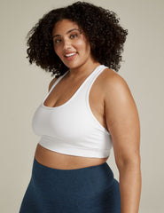 white plus size sports bra