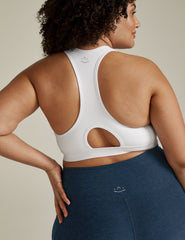 white plus size sports bra