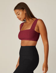 red square neck bra top.