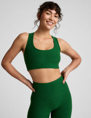 green long line bra top.