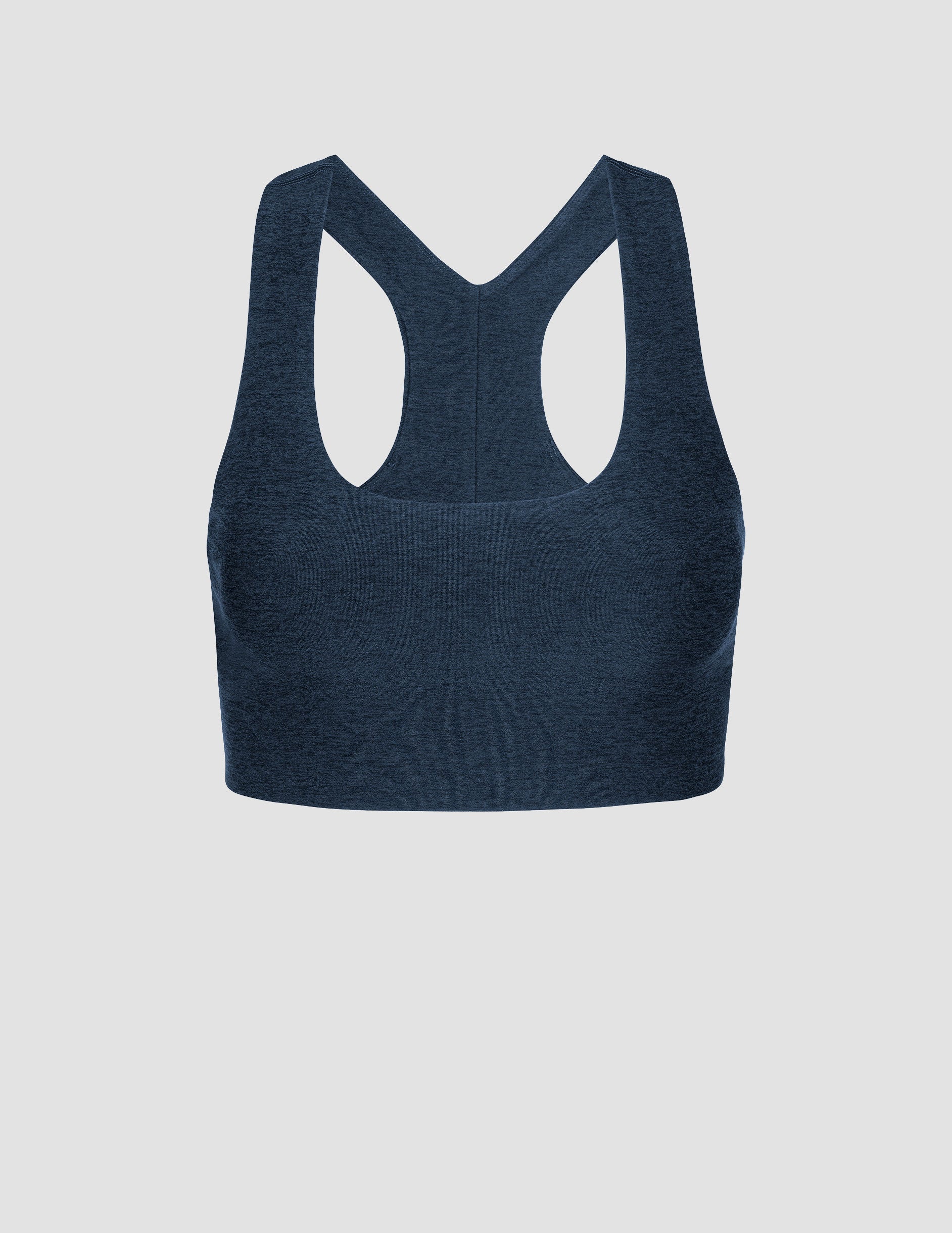 blue long line racerback bra.